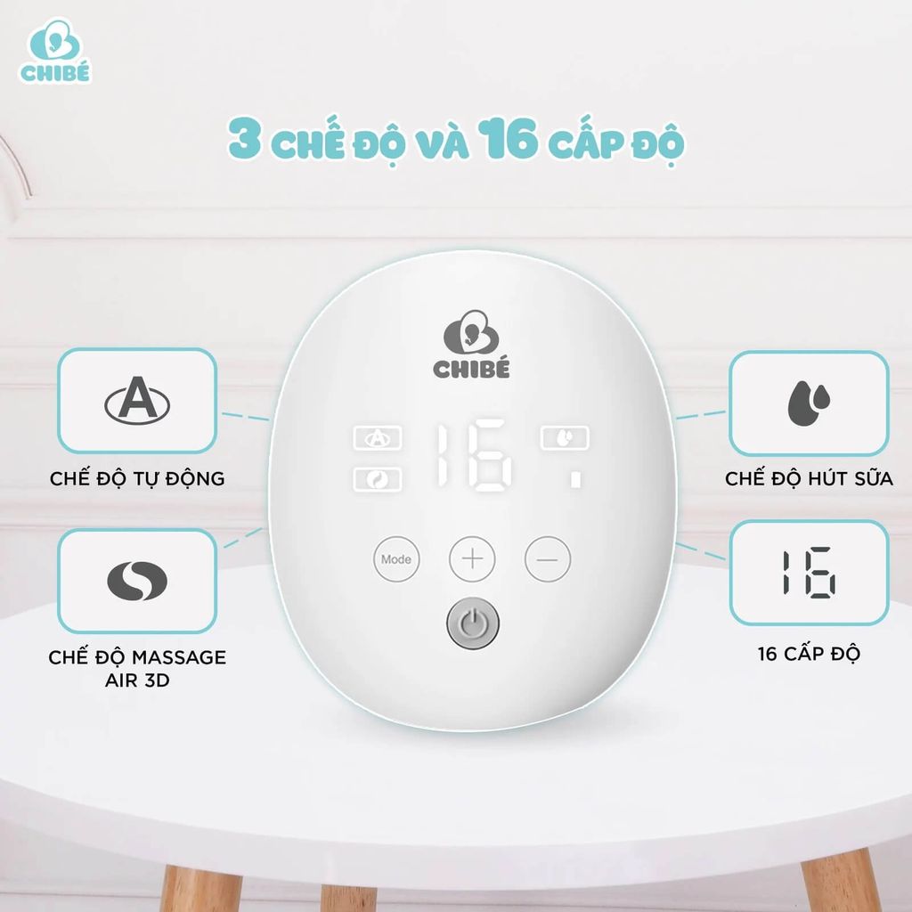 Máy hút sữa điện đôi CHIBÉ CB010 rảnh tay